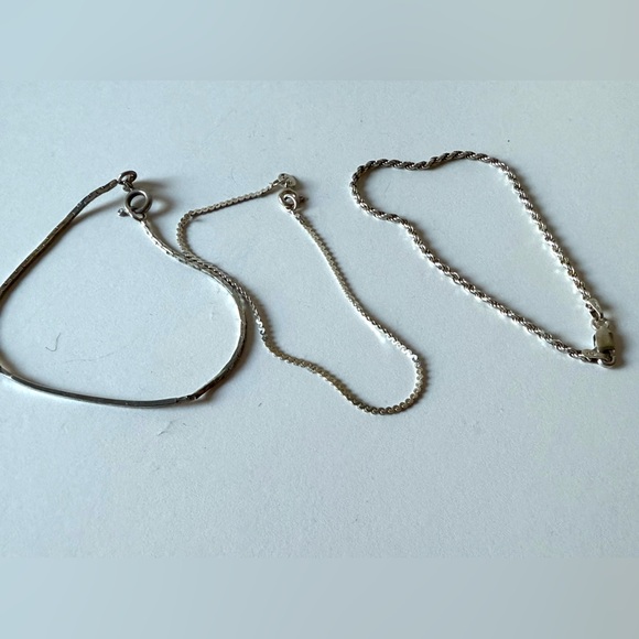 Italian Sterling Silver Chain Bracelet Set - Picture 2 of 15